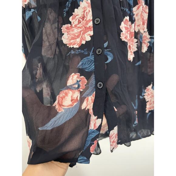 Romance Cottage Boho Fairy Grunge Whimsigoth Sheer Floral Doll Dress 1 Victorian - Picture 5 of 15